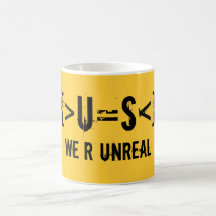 {>U=S<}, wij Onwerkelijk R Koffie Mok