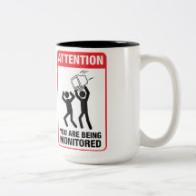 U wordt gecontroleerd - de Humor van het Kantoor Koffie Mokken