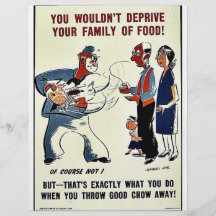 U zou Uw Familie van Voedsel niet beroven! Folders