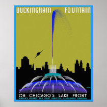 UFO au-dessus de Chicago - fontaine de Buckingham