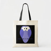 Uil bij Nacht. Zwart blauw, Draagtas