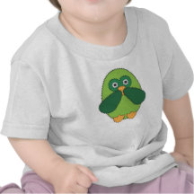Uil groen stitched tshirt