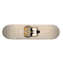 Uil met Snor en Pet Skate Decks