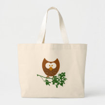 Uil op Tak #1 Canvas Tas