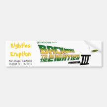 Uitbarsting III van de jaren '80 de Sticker van de Bumpersticker