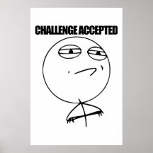 Uitdaging Goedgekeurd Poster