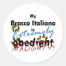 Uiterst Ongehoorzame Bracco Italiano Ronde Sticker