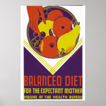 Uitgebalanceerd dieet voor de Aanstaande moeder Posters