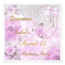 Uitnodiging van 15 Verjaardag van Quinceanera de Z