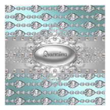 Uitnodigingen Quinceanera van de Parels van diaman