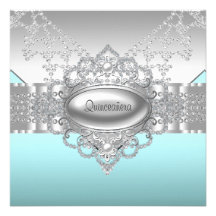 Uitnodigingen Quinceanera van de Parels van diaman