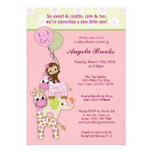 Uitnodigingen van het Baby shower van de Safari va