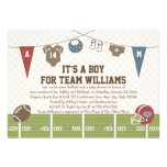 Uitnodigingen van het Baby shower van het Football