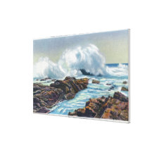 Uitzicht van de Branding Canvas Afdruk