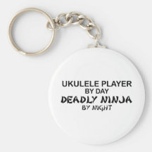 Ukulélé Ninja mortel par nuit Porte-clé