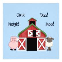 Un anniversaire de basse-cour - invitation Ferme-o