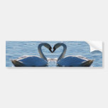Un baiser de coeur de cygne, réflexions de l'amour adhésifs pour voiture