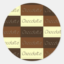 Un bon nombre d'autocollant de chocolat