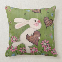 Un certain lapin vous aime - art d'enfants de lapi coussin