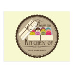 Un douzaine cartes postales de recette de Macarons
