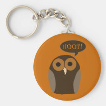 Un hibou de huée mignon Keychain Porte-clef