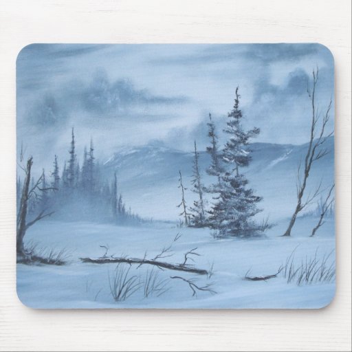 Un hiver très froid Mousepad Tapis De Souris