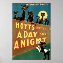 Un jour et une publicité vintage de théâtre de ~ d posters