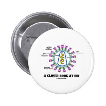 Un oeil plus attentif à HIV (virologie de Viron) Badge Avec Épingle