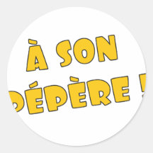 Un pépère de fils ! adhésifs ronds