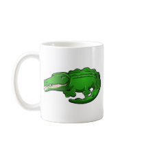 Un personnage de dessin animé mignon d'alligator o