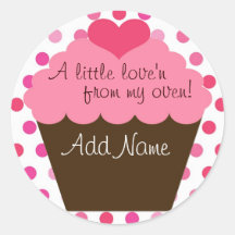 "Un peu de love'n autocollant de petit gâteau de m
