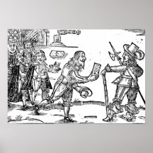 Un Scotsman pétitionnant Charles I Affiche