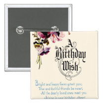 Un souhait d'anniversaire badges publicitaires