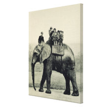 Un tour d'adieu sur l'éléphant toile tendue sur châssis