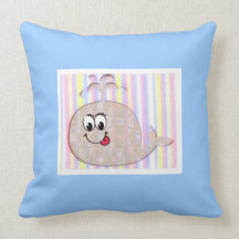 une baleine d'un conte coussin