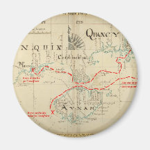 Une carte authentique de 1690 pirates (avec des em magnets pour réfrigérateur