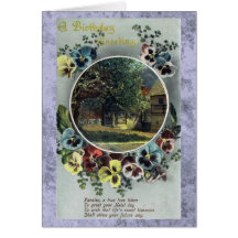 Une carte de cru de salutation d'anniversaire