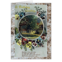 Une carte de cru de salutation d'anniversaire