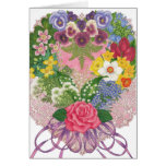 Une carte victorienne de Valentine de bouquet