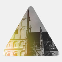 Une église sticker en triangle
