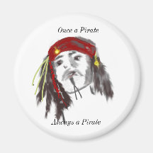 Une fois un pirate, magnets pour réfrigérateur