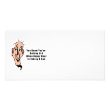 Une heure heureuse de vieil homme cartes avec photo
