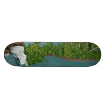 Une ligne fine plateau de planche à roulettes