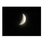 Une lune en croissant de cirage une jeune lune carte postale