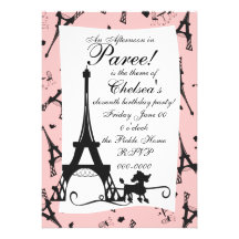Une partie parisienne invitations personnalisées