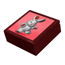 Une peluche de lapin boîte à babioles