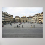 une plaza à Florence Affiche