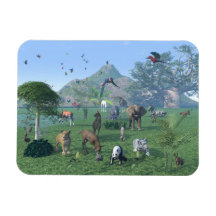 Une scène exotique d'animal sauvage magnet