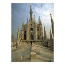 Une vue du dessus du Duomo, (cathédrale) Milan Cartons D'invitation