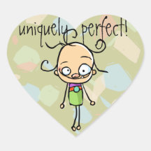 Uniek & Perfect, speciaal, één van een soort. Geho Hart Sticker